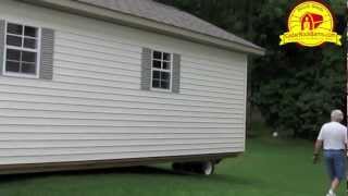 14 x 28 Garage Delivery  Portable Storage Building P1 [upl. by Ib687]