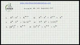 Propiedades de los Exponentes  Algebra General  Mi Profesor de Matematicas  Video 071 [upl. by Burdett]