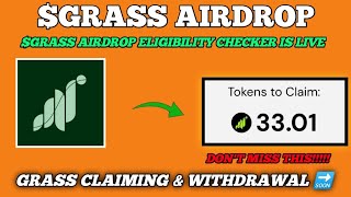 How to Check Your GRASS Airdrop Allocation Claim amp Withdraw Guide [upl. by Tumer429]