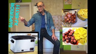 SUPERIOR XJ6k111 Deep fryerPrepare potatoes with sausages in 15 minutesCooking with butter [upl. by Arimlede273]