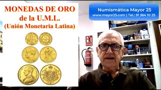 MONEDAS DE ORO DE LA UNION MONETARIA LATINA [upl. by Brottman]