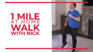 1 Mile At Home Walk with Nick  Walking Workout [upl. by Ahseuqal]