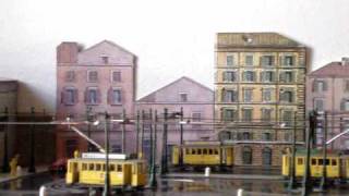 Tramway Streetcar Trolley Strassenbahn Rivarossi automatic layoutwmv [upl. by Erwin768]