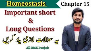 Chapter 15 Homeostasis class 12 biology  Most important short and long questions for 2024 exam [upl. by Iclehc204]