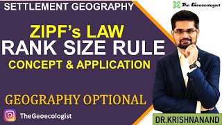 Rank Size Rule Zipfs LawSettlement GeographyGeoecologist [upl. by Thorma84]