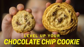 Chocolate Chip Cookie Upgrade Crinkly Chewy Browned Butter  Easy NoMixer Recipe [upl. by Hayalat]