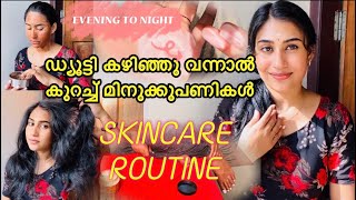 Updated Skincare Routine Evening To Night Skincare  Malayali Makeover [upl. by Tedda]