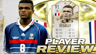 👁91 PRIME ICON MARCEL DESAILLY PLAYER REVIEW  FIFA 23 ULTIMATE TEAM [upl. by Belita]