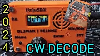 DL2MAN  tr uSDX QRP Transceiver  CW Decode [upl. by Ilahtan889]