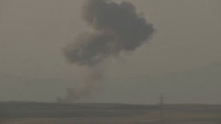 Iraq Footage shows US airstrikes against IS militants [upl. by Imak]