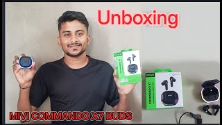 MIVI commando X7 TWS unboxing amp review⚡️45MS LOW LETENCY gaming mode with 50 hour playtime [upl. by Halona]