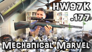 Weihrauch HW 97K 177 Air Rifle Review  SETUP GUIDE   Accuracy Test   Under Lever Airgun [upl. by Gideon]