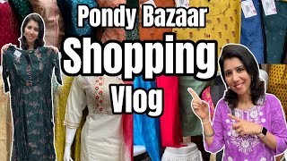 Pondy Bazaar Shopping Vlog  Latest trending kurtis [upl. by Dove]