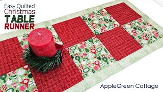 EASY Quilted Table Runner  FAST [upl. by Idisahc]