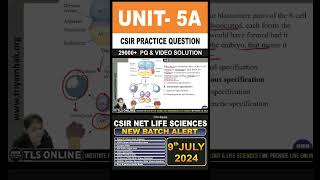 CSIR Practice Question  Unit 5 Developmental Biology  Topic A Basic concepts of development [upl. by Aniz]