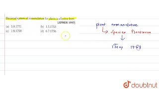 binomial system of nomenclate for plants is effective from  11  THE LIVING WORLD  BIOLOGY [upl. by Aynod]