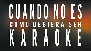 Cuando no es como debiera ser Karaoke PXNDX  Panda Letra [upl. by Goodrich285]