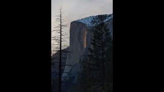 Yosemite Firefall 2024 two different angles [upl. by Giaimo]