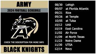 2024 Army Black Knights Football Schedule [upl. by Guy]