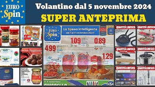 volantino EUROSPIN dal 5 novembre 2024 ✅ Sapori in festa anteprima 🔥 Super offerte e promozioni [upl. by Llerat]