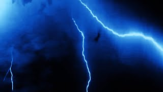 Thunderstorm And Lightning Strikes Blue Lightning Background Video Effects HD [upl. by Sirama]