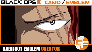 Black Ops 3 Emblem Tutorial 076  One Piece Shanks Babifoot [upl. by Yerok946]