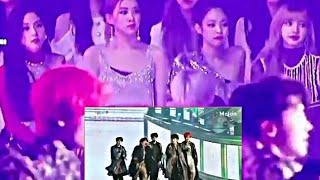 BLACKPINK REACTION TO BTS IDOLMMA 2018 [upl. by Tihom]