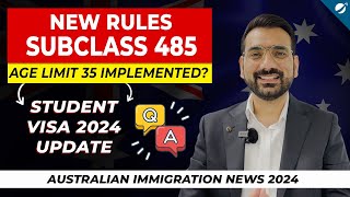 New Rules for Subclass 485  QampA Session  Student Visa Update 2024 [upl. by Saidnac]