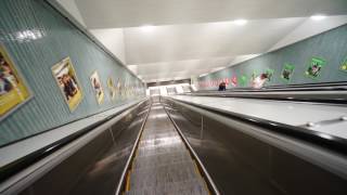 Sweden Stockholm Midsommarkransen Subway Station UBahn escalator ride [upl. by Azmah]