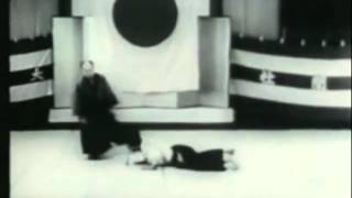 Ueshiba Morihei 1935 Asahi demonstration at real speed [upl. by Atteval408]