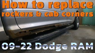 How to replace rocker panels and cab corners on an 0922 Dodge Ram truck [upl. by Jamaal]