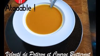 Soupe  Velouté de Potiron Courge Butternut et Patate Douce [upl. by Oza]