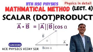 SCALAR DOT PRODUCT OF TWO VECTORS  DERIVATION  ACE PHYSICS VIJAY SIR [upl. by Adnouqal]