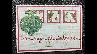 Christmas Card  2 using KaiserCraft Paper [upl. by Galliett754]