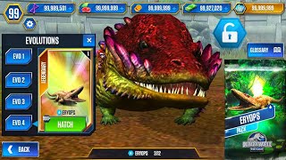 Eryops max feed out Jurassic world the game [upl. by Aneerhs674]