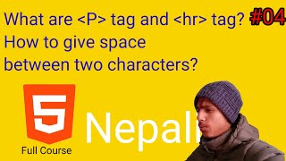 What are P and hr tags How to give gap between two characters in HTML HTML Course 04 [upl. by Dane347]