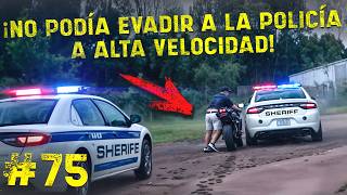 ¡La policía estadounidense persigue a un motociclista a velocidades peligrosas [upl. by Caiaphas]