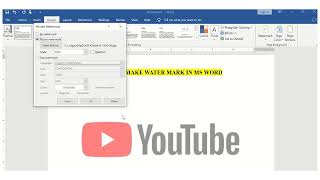 HOW TO MAKE WATERMARK IN MS WORD [upl. by Hecklau]