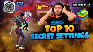 Top 10 Pro Settings for Free Fire on PC Be a Pro Player Now 🔥😱  BLUESTACKS 5  MSI [upl. by Kruger]