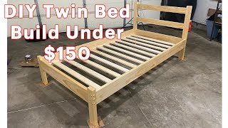 DIY Twin Bed Build for under 150 with my Daughter DIY Simple Rustic [upl. by Innavoj]