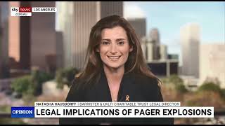 Natasha Hausdorff discusses the legality of the exploding beepers on Sky News Australia [upl. by Moncear]