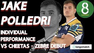 JAKE POLLEDRI VS CHEETAS  ZEBRE DEBUT  WELCOME BACK JAKE  INDIVIDUAL PERFORMANCE [upl. by Etnoel]