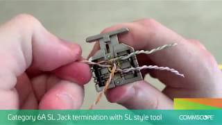 Category 6A SL Jack termination with SL Style tool [upl. by Ardnosal]