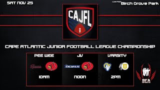 CAJFL  2023 JV CHAMPIONSHIP  DENNIS TWP BLUE DEVILS VS NORTHFIELD CARDINALS  SAT NOV 25  12PM [upl. by Onilatac411]