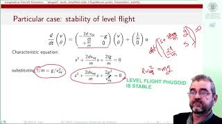 Phugoid aircraft dynamics equilibrium linearization stability simplified 2nd order equations 44 [upl. by Adnawot842]