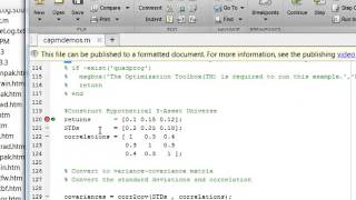 CAPM demos to calculate stock beta efficient frontier and portfolio management weight allocation [upl. by Anahsed]