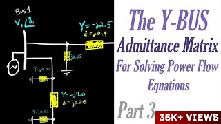 The Ybus Admittance Matrix for Solving Power Flow Equations Part 3 [upl. by Veedis827]