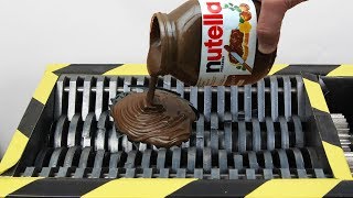 Experiment Shredding Nutella Satisfying  The Crusher [upl. by Nnylak200]