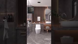 Lavish Bathroom Goals White amp Grey Tile Designhome tiktok viralvideo shorts beauty bathroom [upl. by Demah425]