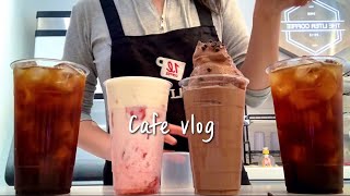 Sub🍓🤎딸기  초코는 최고의 플러팅🤎🍓 cafe vlog  카페 브이로그  asmr  더리터  nobgm [upl. by Ellocin]